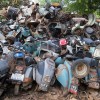 India. Scrapyard. Pollution. Environment. Vespa. Scooter.&nbsp;Ecology.