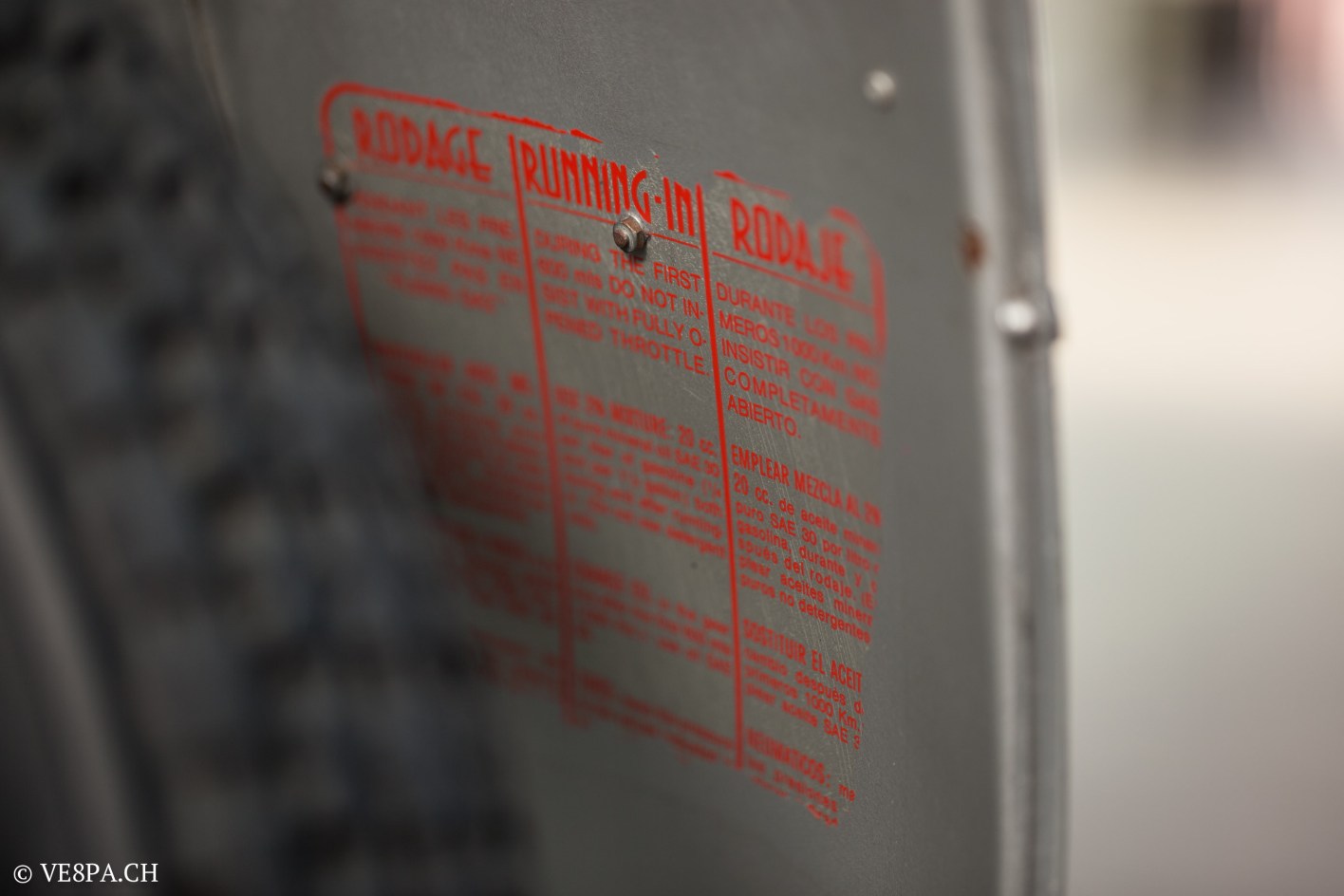 Vespa GTR 125, wie Vespa TS, Vespa Rally, Vespa SS 180, O-Lack, Original - VE8PA.CH - (48 von 66)