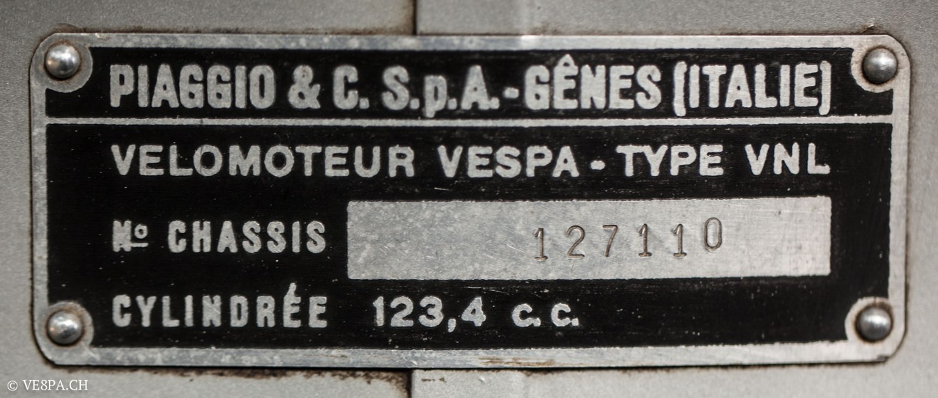 Vespa GTR 125, wie Vespa TS, Vespa Rally, Vespa SS 180, O-Lack, Original - VE8PA.CH - (59 von 66)