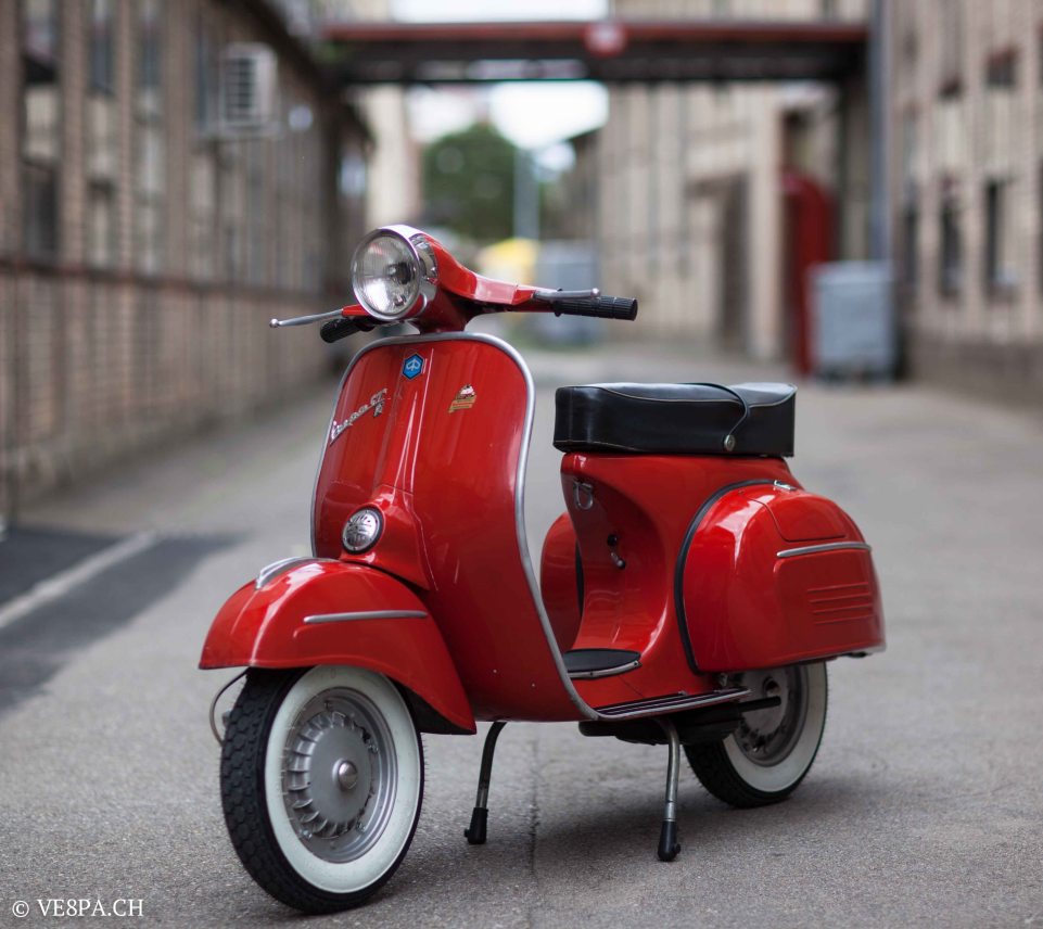Vespa GTR (Gran Turismo) 125, Rosso Corallo, Jg. 1972, im O-Lack, original Zustand - VE8PA.CH-2