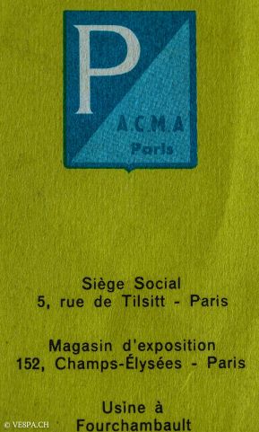 Vespa ACMA 400, 1958, O-Lack, Erstserie, www.VE8PA.CH-114