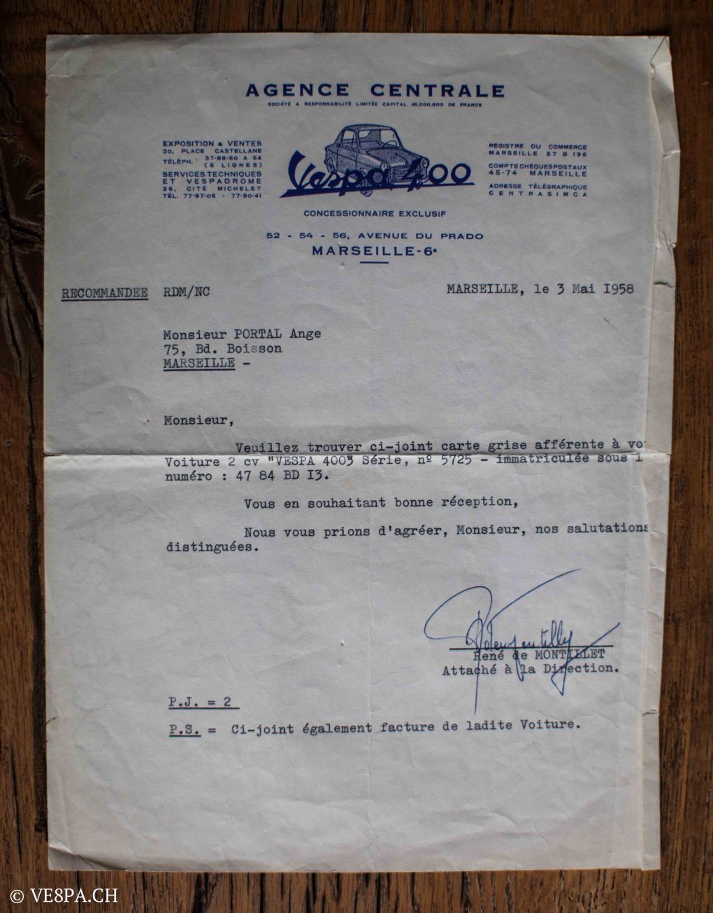 Vespa ACMA 400, 1958, O-Lack, Erstserie, www.VE8PA.CH-75