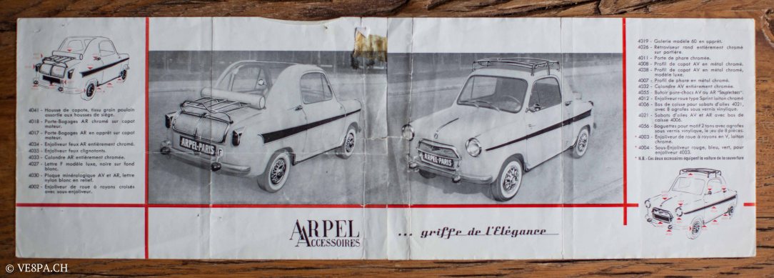 Vespa ACMA 400, 1958, O-Lack, Erstserie, www.VE8PA.CH-80