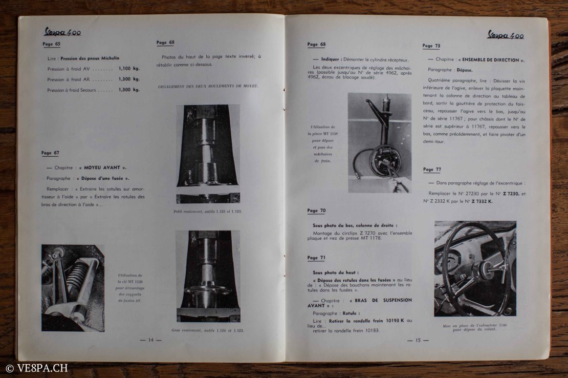 Vespa ACMA 400, 1958, O-Lack, Erstserie, www.VE8PA.CH-89