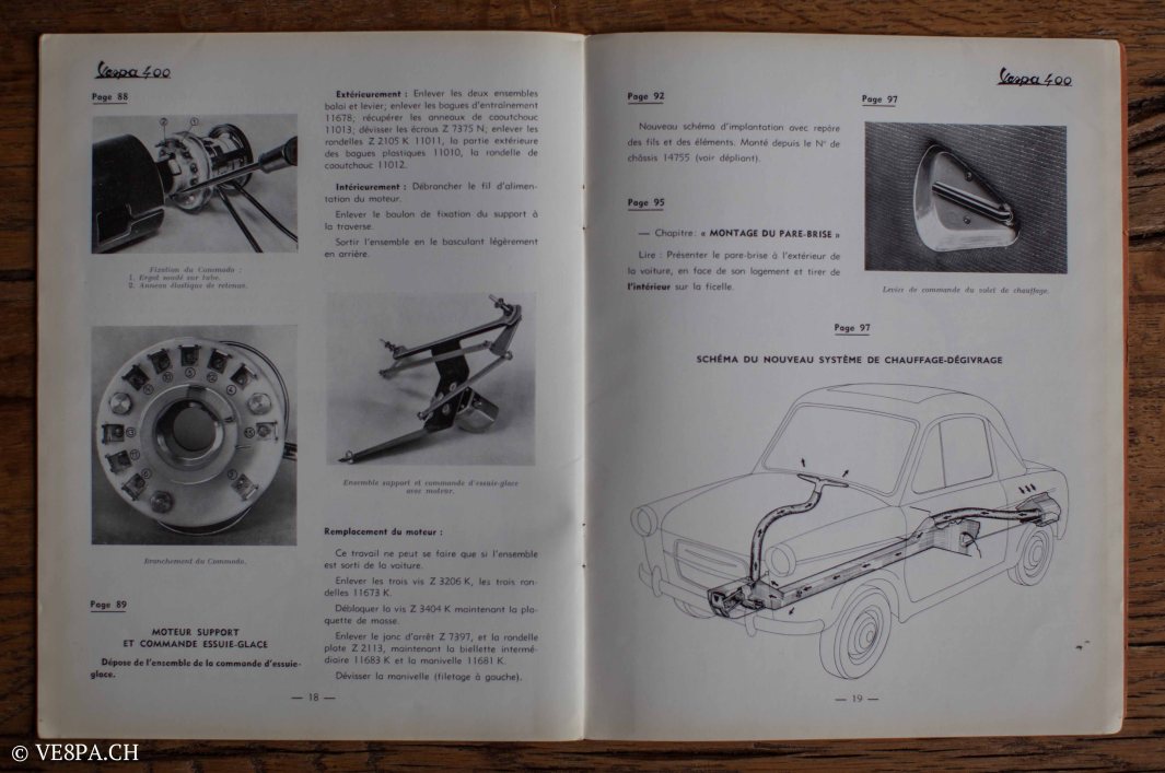 Vespa ACMA 400, 1958, O-Lack, Erstserie, www.VE8PA.CH-91