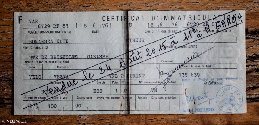 Vespa GTR 125, wie Vespa TS, Vespa Rally 180 200, Vespa SS 180, O-Lack, Conservata, Original - VE8PA.CH-4