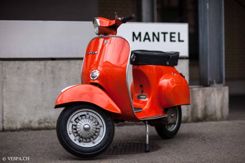 Vespa Primavera 1975, Orange, im O-Lack, Originallack, Vespa Smallframe wie Vespa 50SS, ET3, VE8PA.CH-10