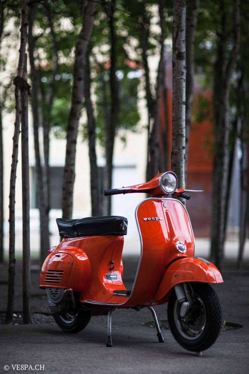 Vespa Primavera 1975, Orange, im O-Lack, Originallack, Vespa Smallframe wie Vespa 50SS, ET3, VE8PA.CH-15