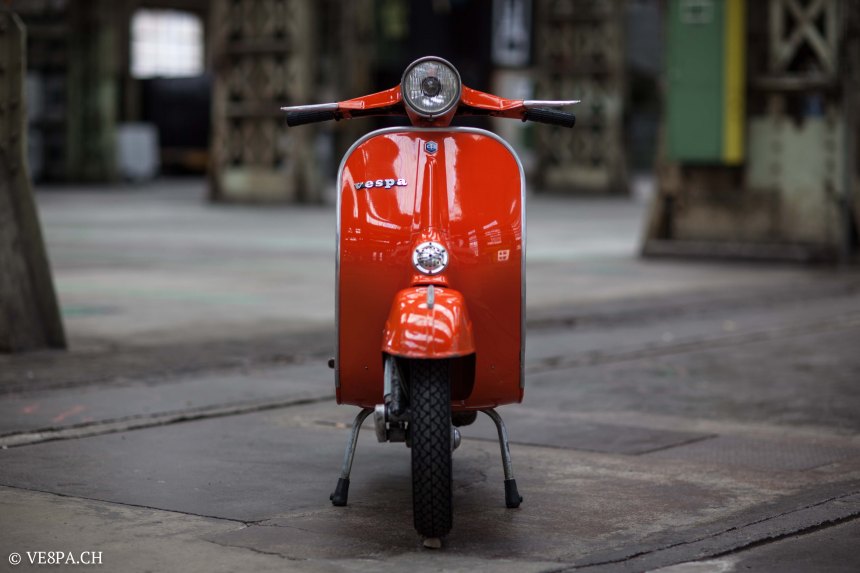 Vespa Primavera 1975, Orange, im O-Lack, Originallack, Vespa Smallframe wie Vespa 50SS, ET3, VE8PA.CH-26