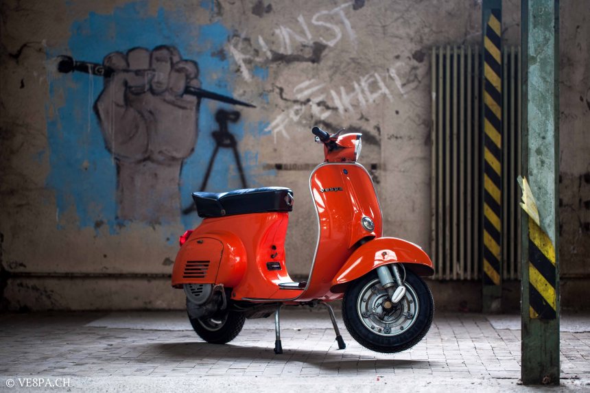 Vespa Primavera 1975, Orange, im O-Lack, Originallack, Vespa Smallframe wie Vespa 50SS, ET3, VE8PA.CH-32