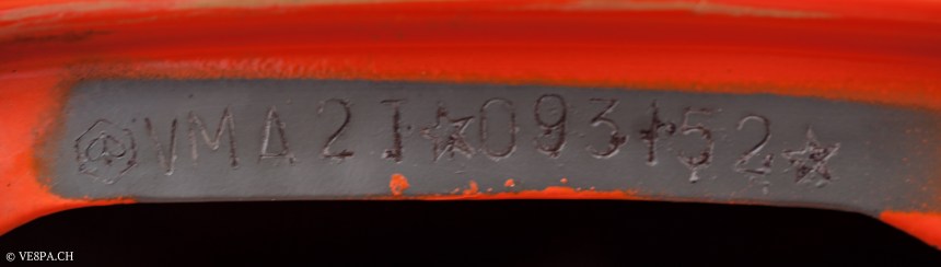 Vespa Primavera 1975, Orange, im O-Lack, Originallack, Vespa Smallframe wie Vespa 50SS, ET3, VE8PA.CH-62