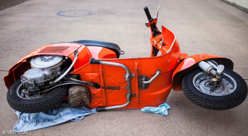 Vespa Primavera 1975, Orange, im O-Lack, Originallack, Vespa Smallframe wie Vespa 50SS, ET3, VE8PA.CH-63