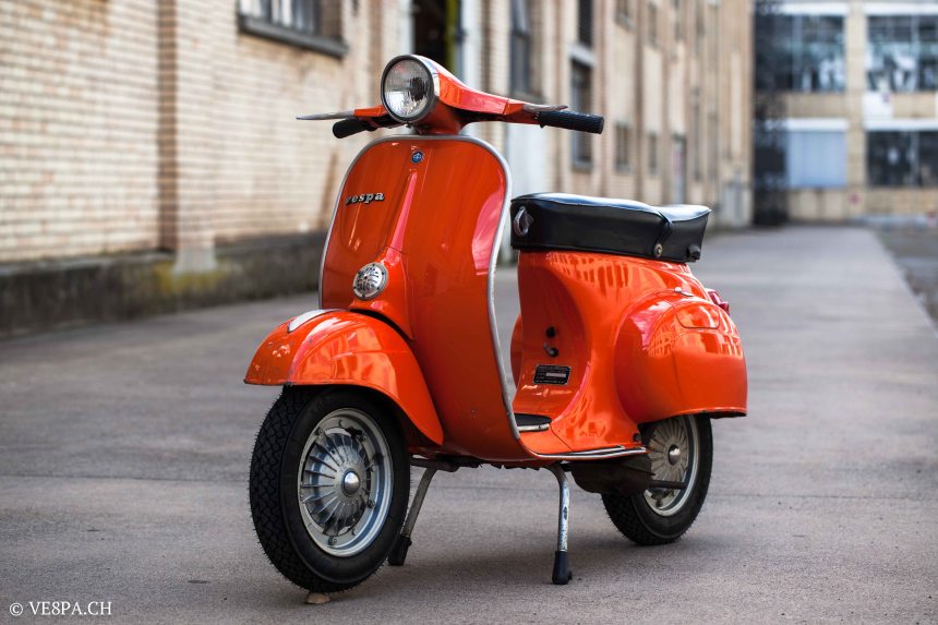 Vespa Primavera 1975, Orange, im O-Lack, Originallack, Vespa Smallframe wie Vespa 50SS, ET3, VE8PA.CH-70