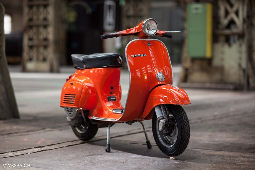 Vespa Primavera 1975, Orange, im O-Lack, Originallack, Vespa Smallframe wie Vespa 50SS, ET3, VE8PA.CH-74