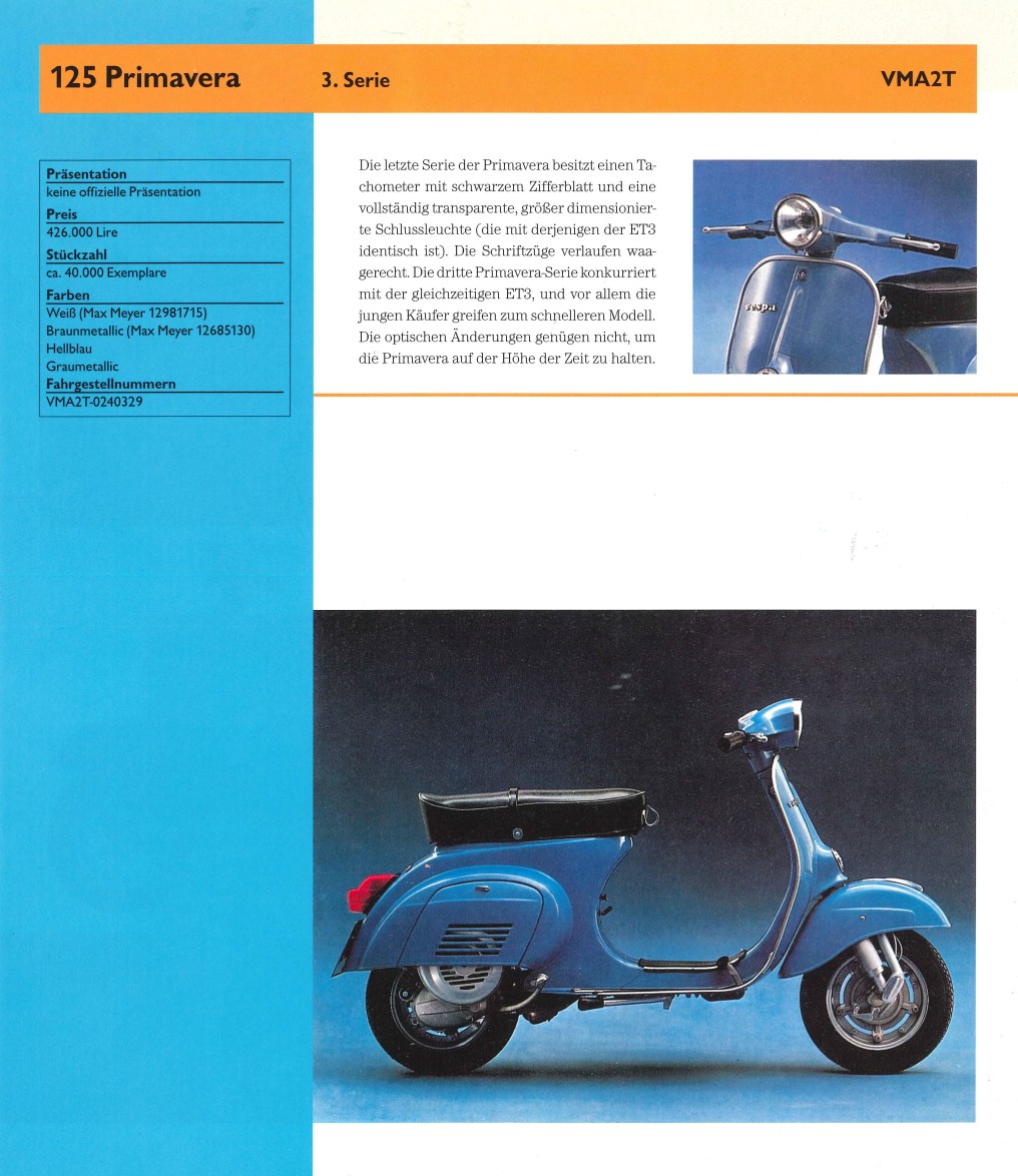 Vespa Primavera VMA2T Serie 3